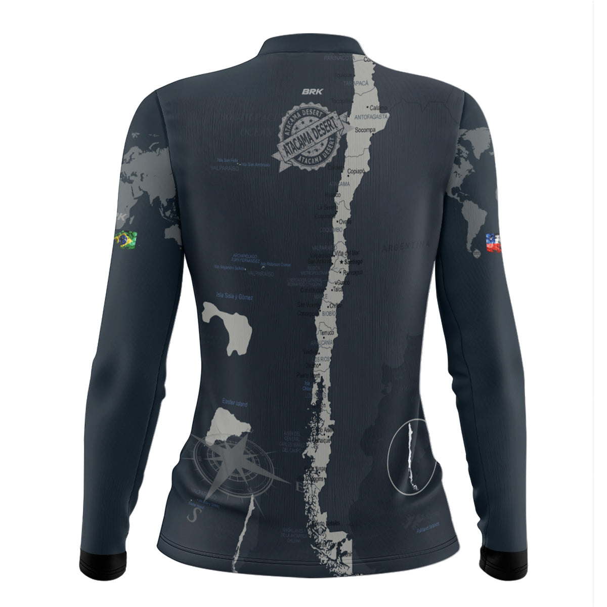 Camisa de Motociclismo Feminina Brk Expedição Atacama Chile com Proteção Solar UV50+