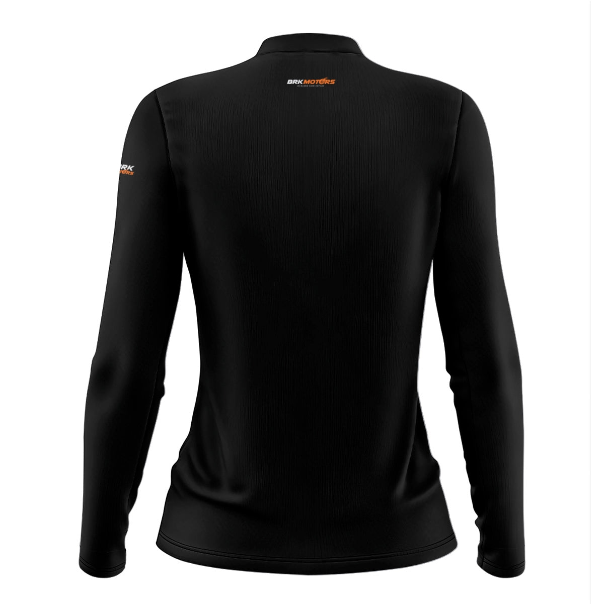 Camisa de Motociclismo Feminina Brk Preta Básica com Proteção Solar UV50+