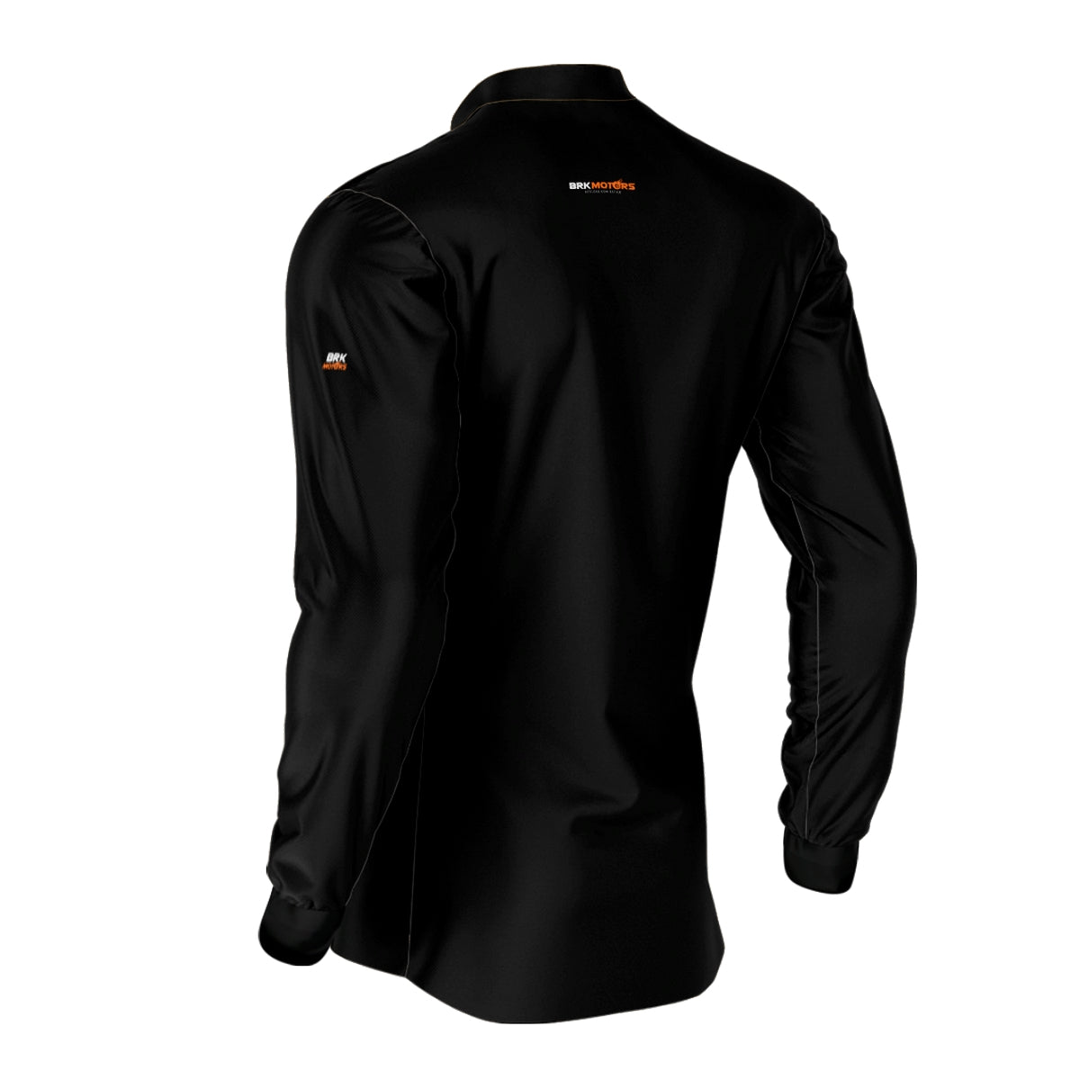 Camisa de Motociclismo Brk Preta Básica com Proteção Solar UV50+
