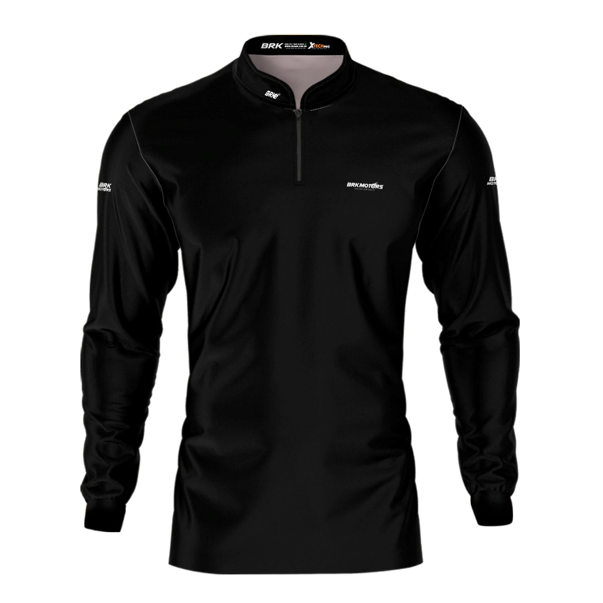 Camisa de Motociclismo Brk Preta Básica com Proteção Solar UV50+
