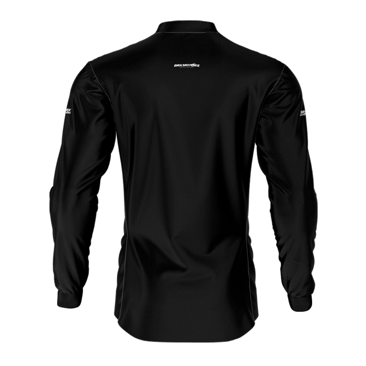 Camisa de Motociclismo Brk Preta Básica com Proteção Solar UV50+