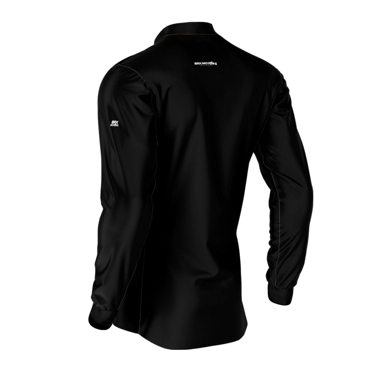 Camisa de Motociclismo Brk Preta Básica com Proteção Solar UV50+
