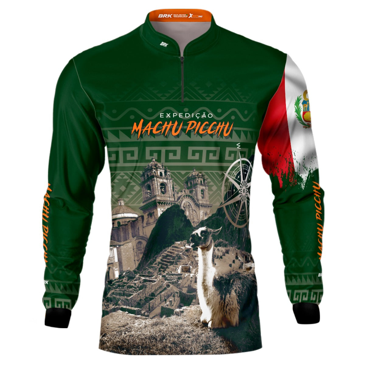 Camisa Brk Expedição Peru Machu Picchu Verde com Proteção UV50+