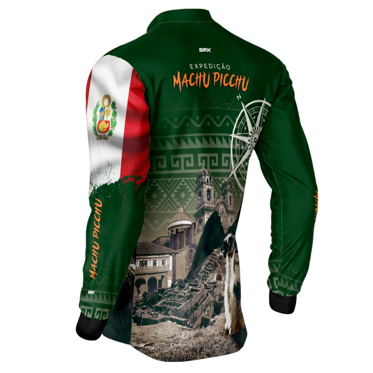 Camisa Brk Expedição Peru Machu Picchu Verde com Proteção UV50+