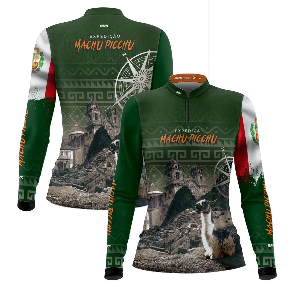 Camisa Feminina Brk Expedição Peru Machu Picchu Verde com Proteção UV50+