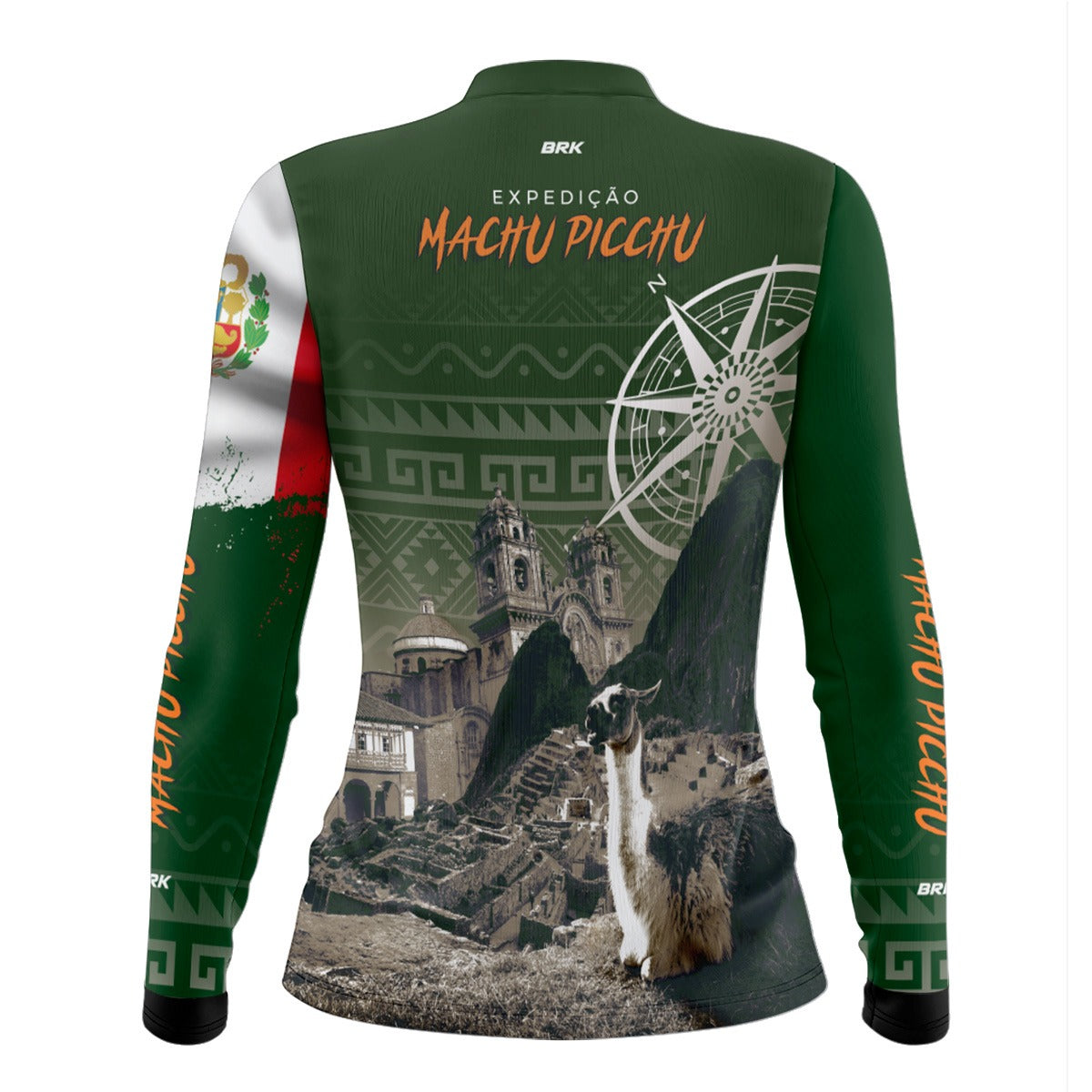 Camisa Feminina Brk Expedição Peru Machu Picchu Verde com Proteção UV50+