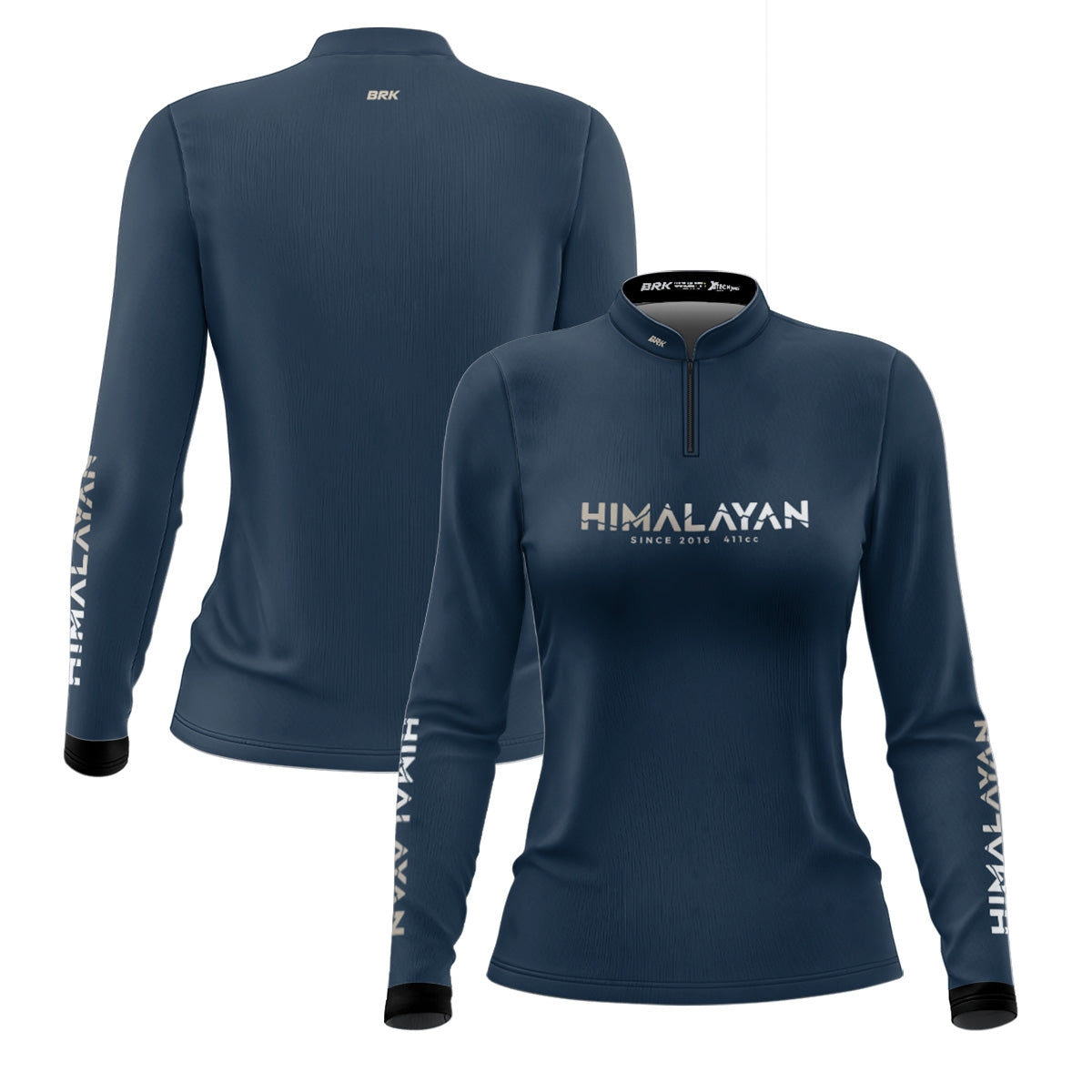 Camisa Feminina Motociclismo Brk Azul Himalayan com Proteção Solar UV50+