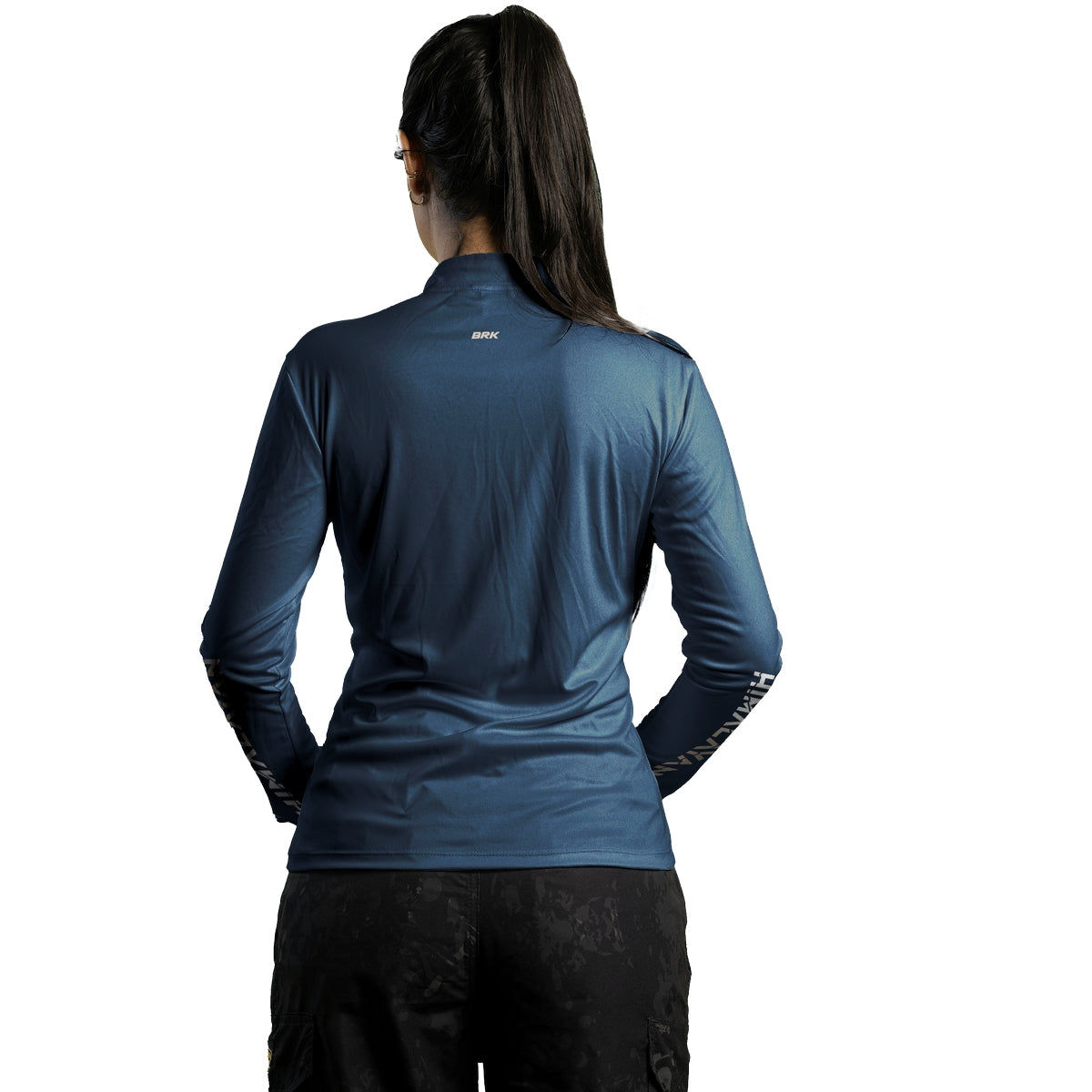 Camisa Feminina Motociclismo Brk Azul Himalayan com Proteção Solar UV50+