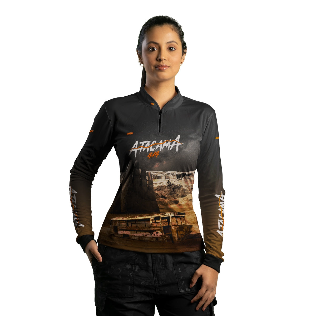 Camisa de Motociclismo Feminina Brk Expedição 4X4 Atacama com Proteção Solar UV50+