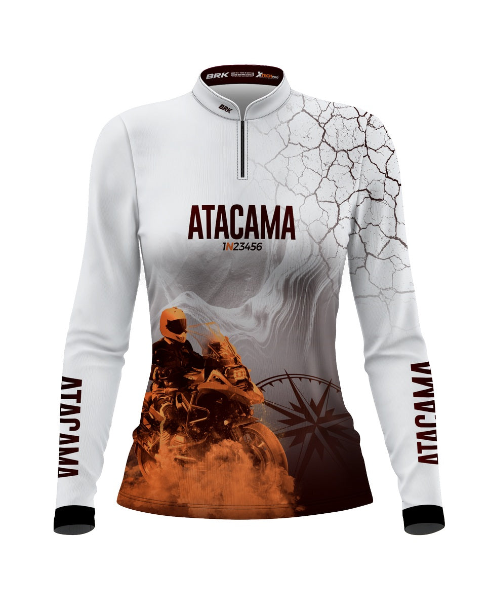 Camisa de Motociclismo Feminina Brk Expedição Atacama com Proteção Solar UV50+