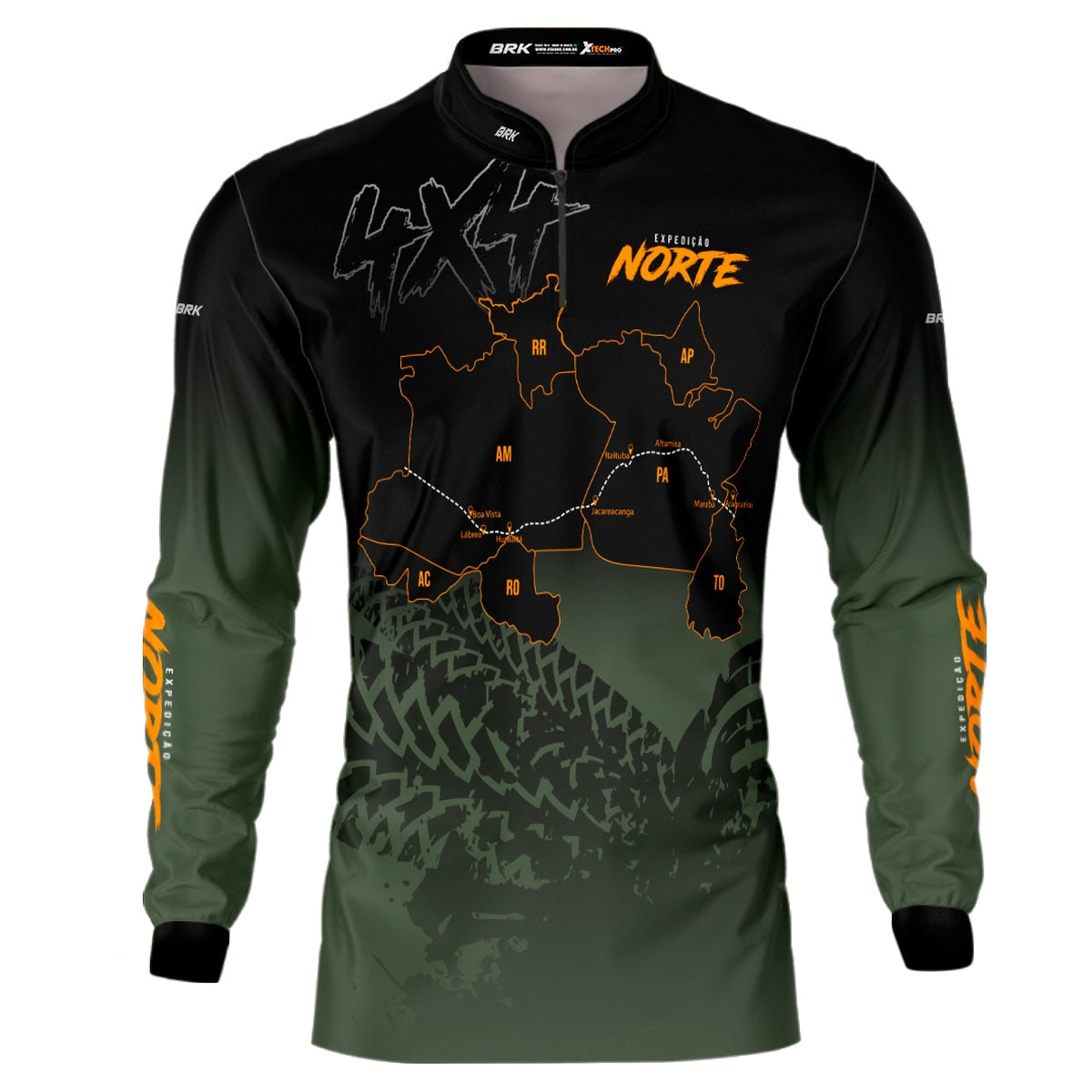 Camisa de Motociclismo Brk Expedição 4x4 Norte com Proteção Solar UV50+