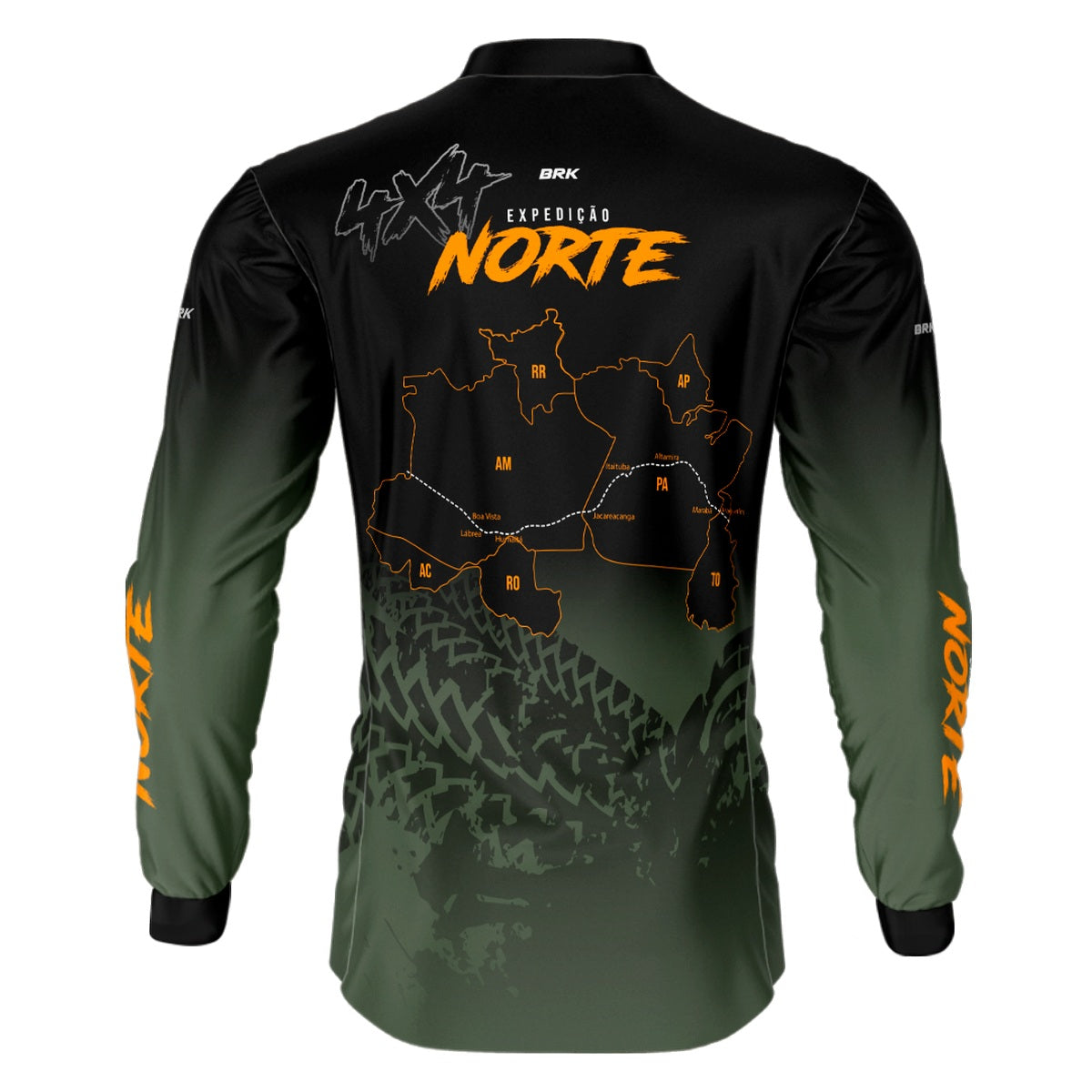 Camisa de Motociclismo Brk Expedição 4x4 Norte com Proteção Solar UV50+