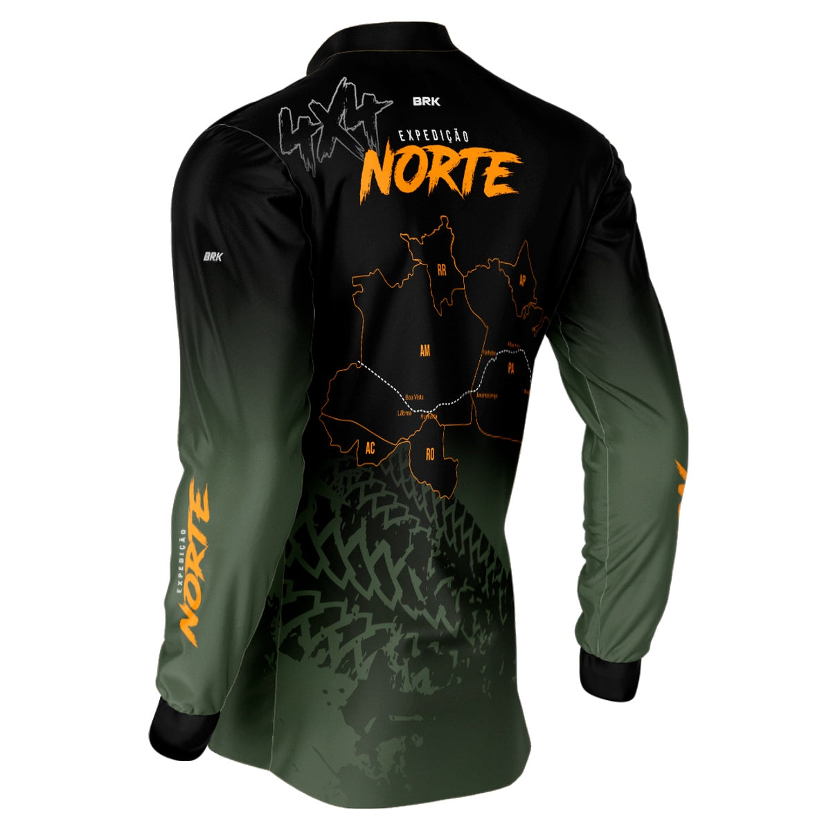 Camisa de Motociclismo Brk Expedição 4x4 Norte com Proteção Solar UV50+