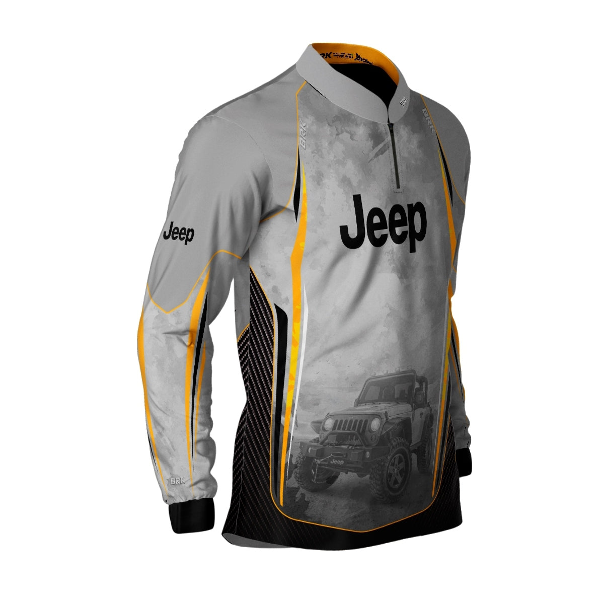 Camisa de Motociclismo Brk Off Road Jeep Cinza com Proteção Solar UV50+