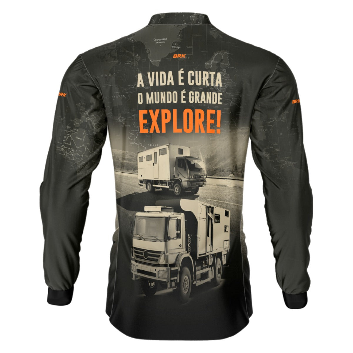 Camisa de Motociclismo Brk Caminhão Motorhome com Proteção Solar UV50+