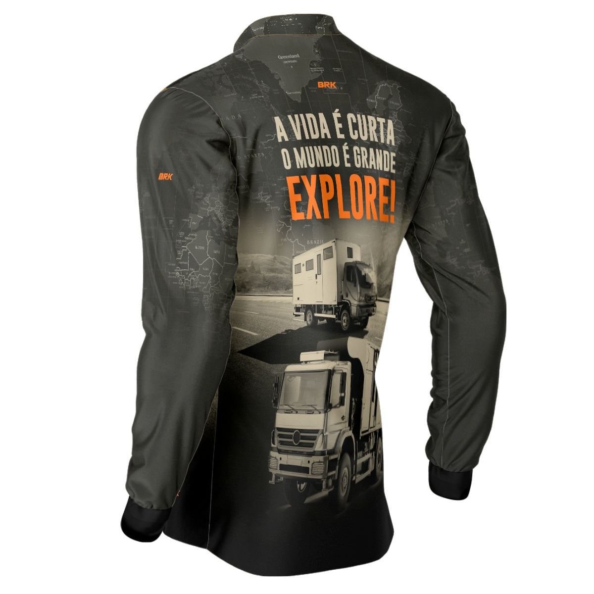 Camisa de Motociclismo Brk Caminhão Motorhome com Proteção Solar UV50+