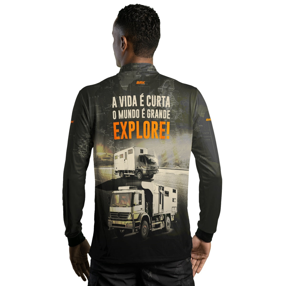Camisa de Motociclismo Brk Caminhão Motorhome com Proteção Solar UV50+