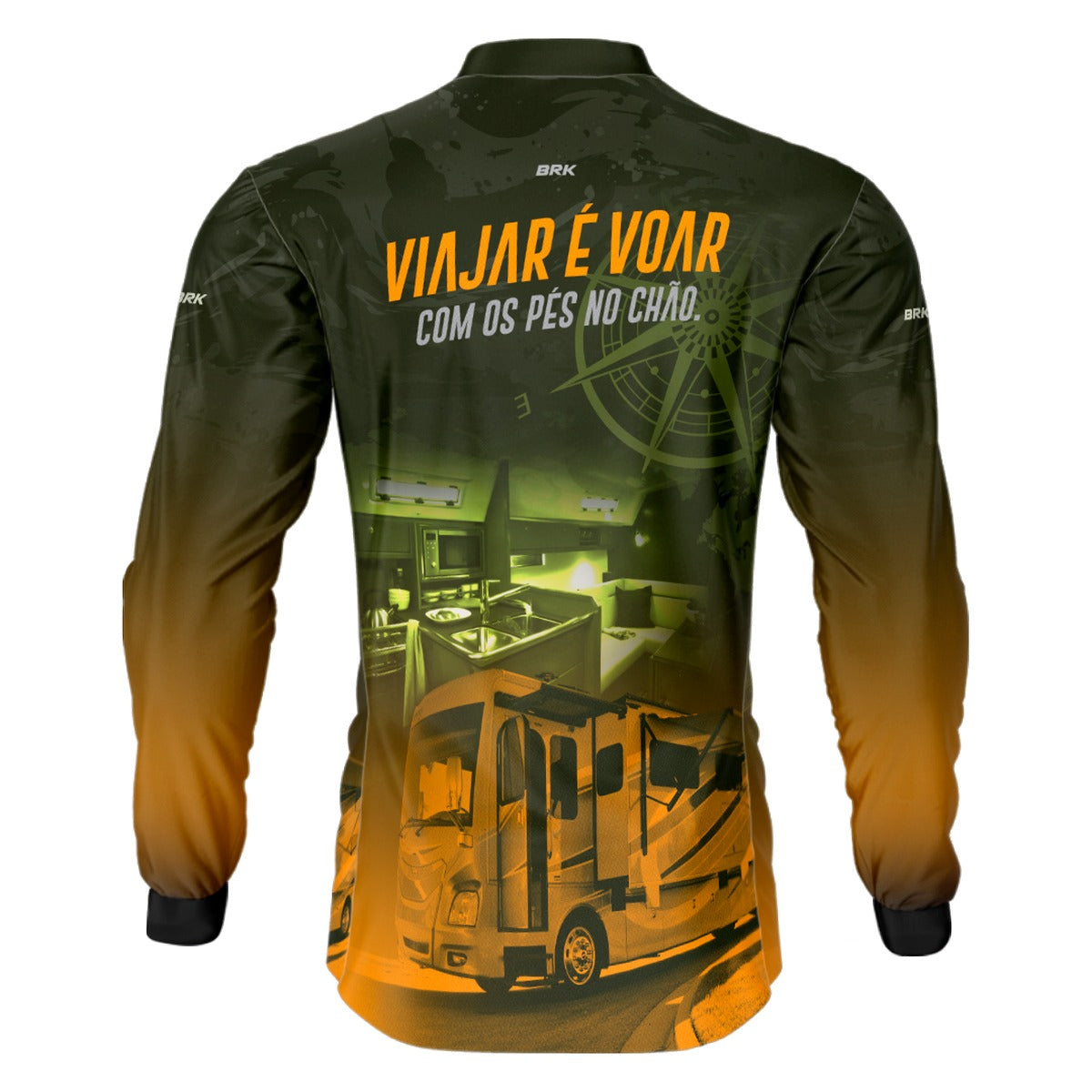 Camisa de Motociclismo Brk Ônibus Motorhome com Proteção Solar UV50+