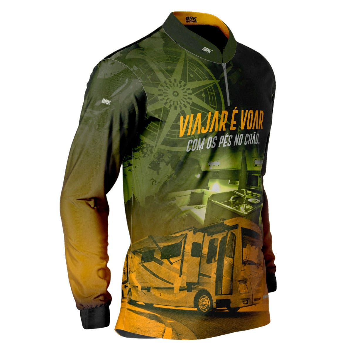 Camisa de Motociclismo Brk Ônibus Motorhome com Proteção Solar UV50+