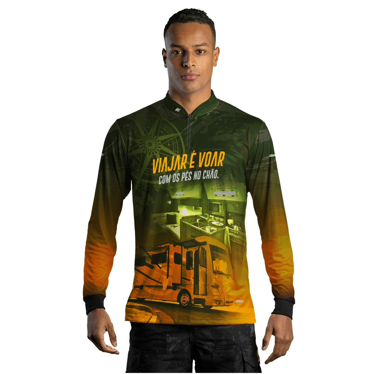 Camisa de Motociclismo Brk Ônibus Motorhome com Proteção Solar UV50+