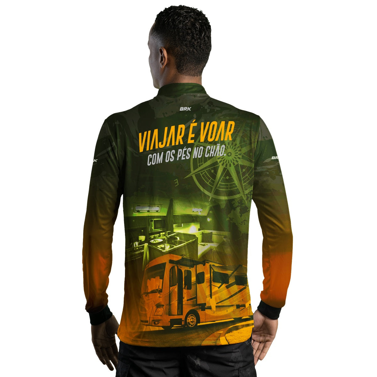 Camisa de Motociclismo Brk Ônibus Motorhome com Proteção Solar UV50+