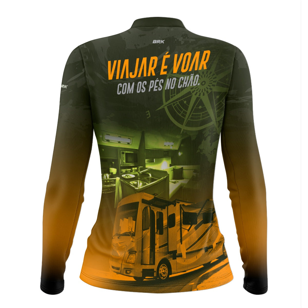 Camisa de Motociclismo Feminina Brk Ônibus Motorhome com Proteção Solar UV50+