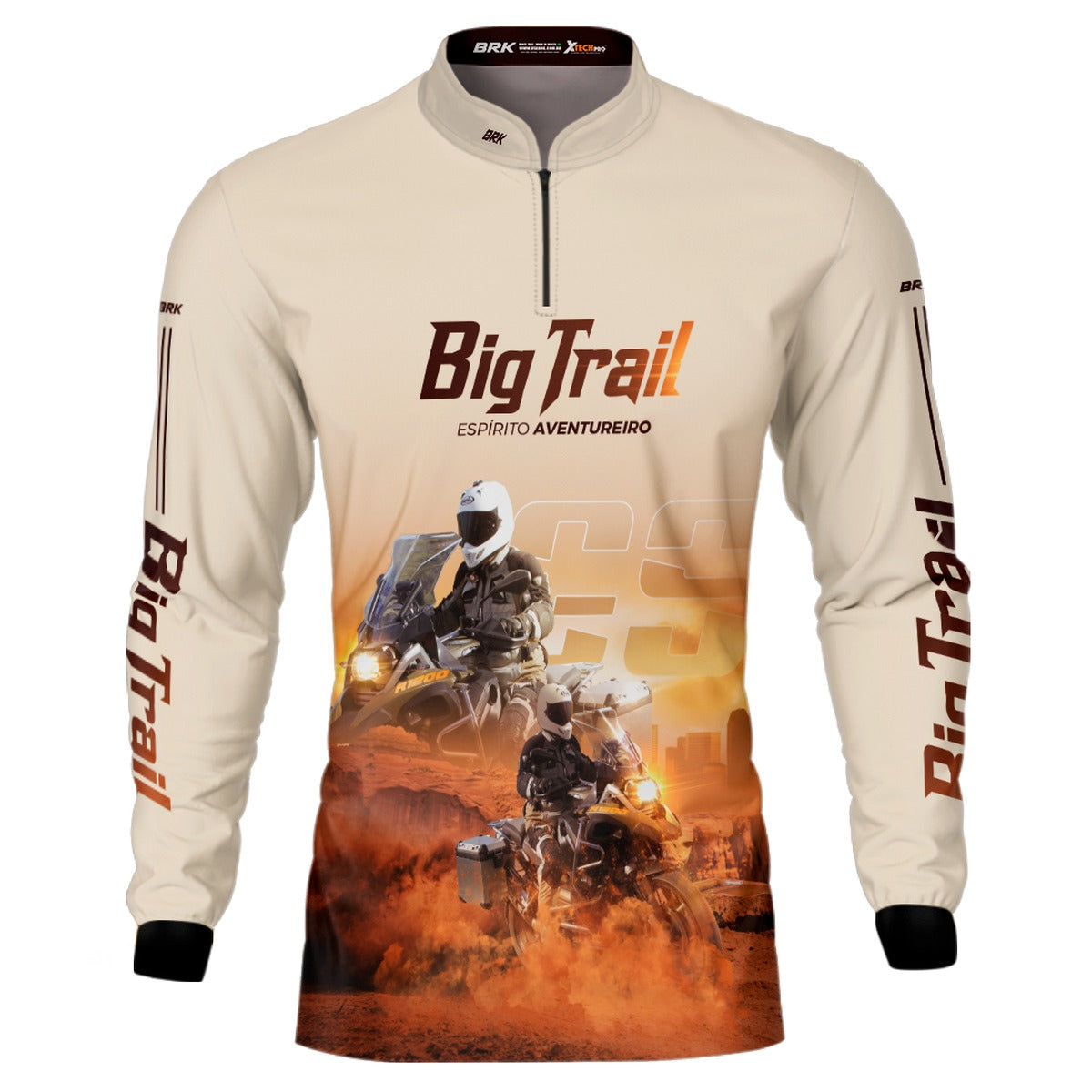 Camisa de Motociclismo Brk R 1200 GS Premium Branca com Proteção Solar UV50+