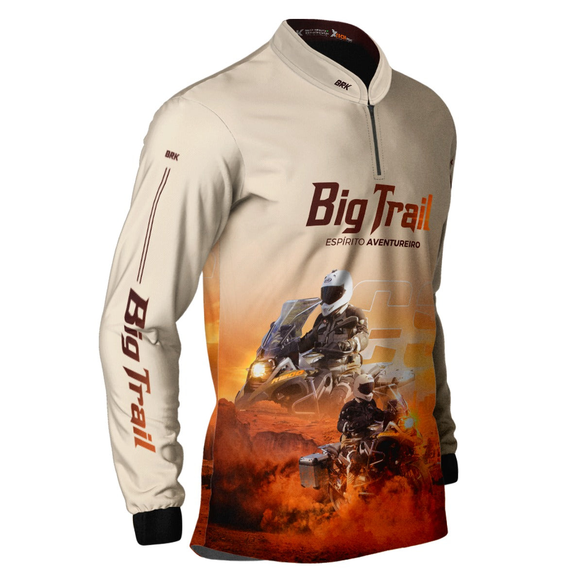 Camisa de Motociclismo Brk R 1200 GS Premium Branca com Proteção Solar UV50+