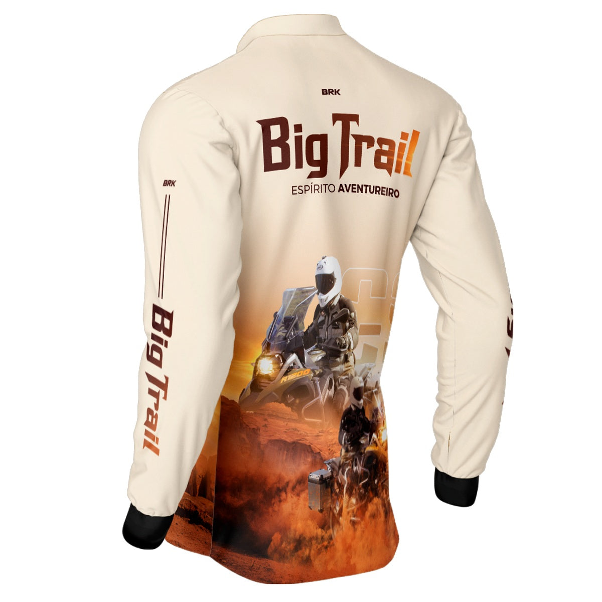 Camisa de Motociclismo Brk R 1200 GS Premium Branca com Proteção Solar UV50+
