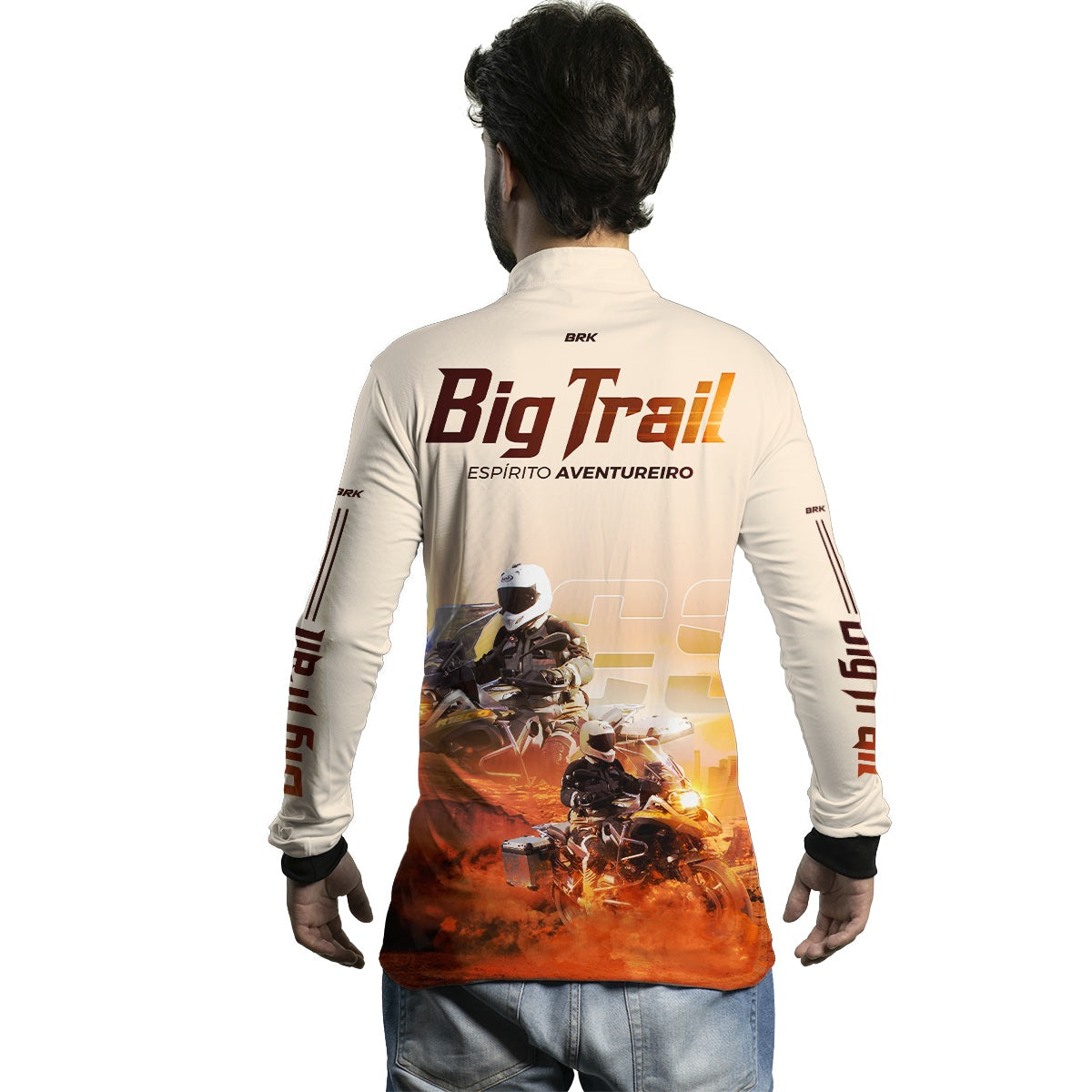 Camisa de Motociclismo Brk R 1200 GS Premium Branca com Proteção Solar UV50+