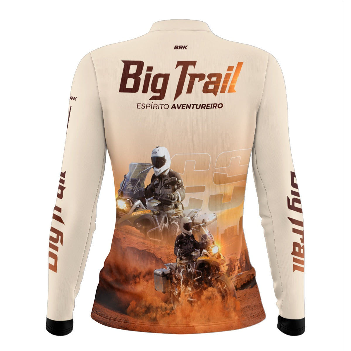 Camisa de Motociclismo Feminina Brk R 1200 GS Premium Branca com Proteção Solar UV50+