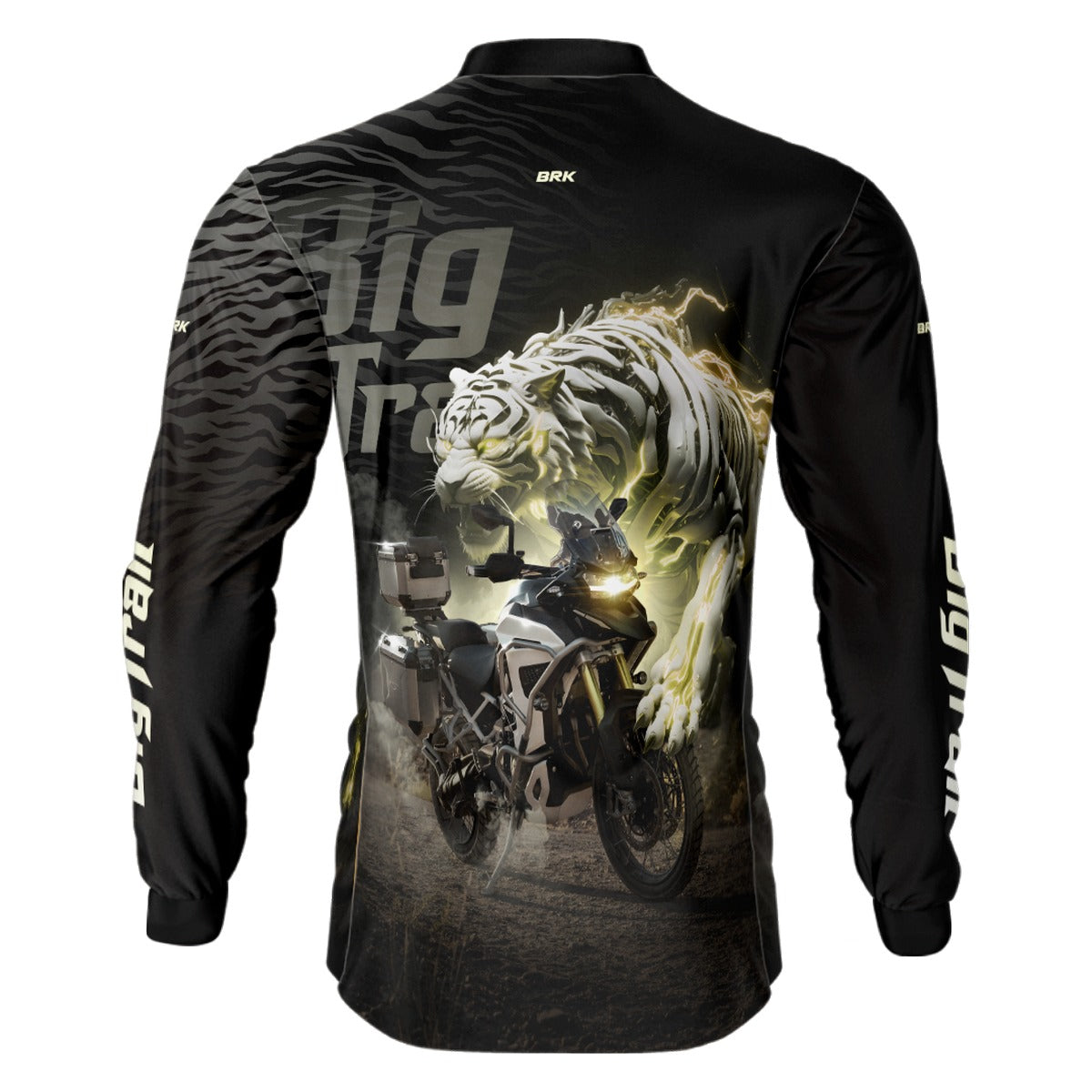 Camisa de Motociclismo Brk Tiger 1200 Rally Pro Preta com Proteção UV50+
