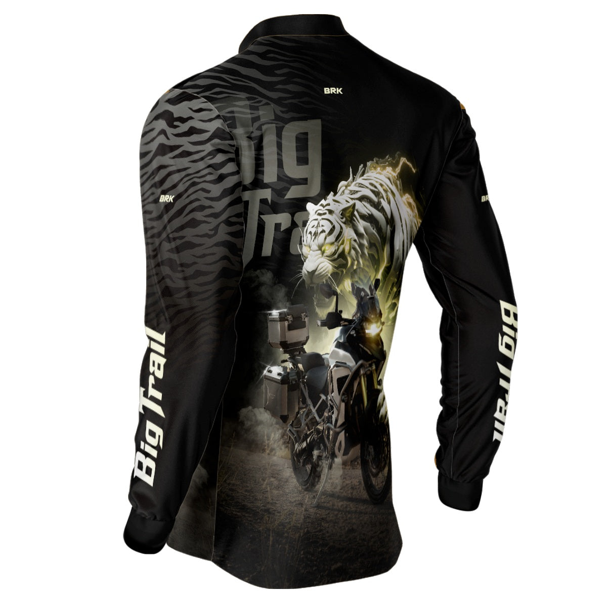 Camisa de Motociclismo Brk Tiger 1200 Rally Pro Preta com Proteção UV50+