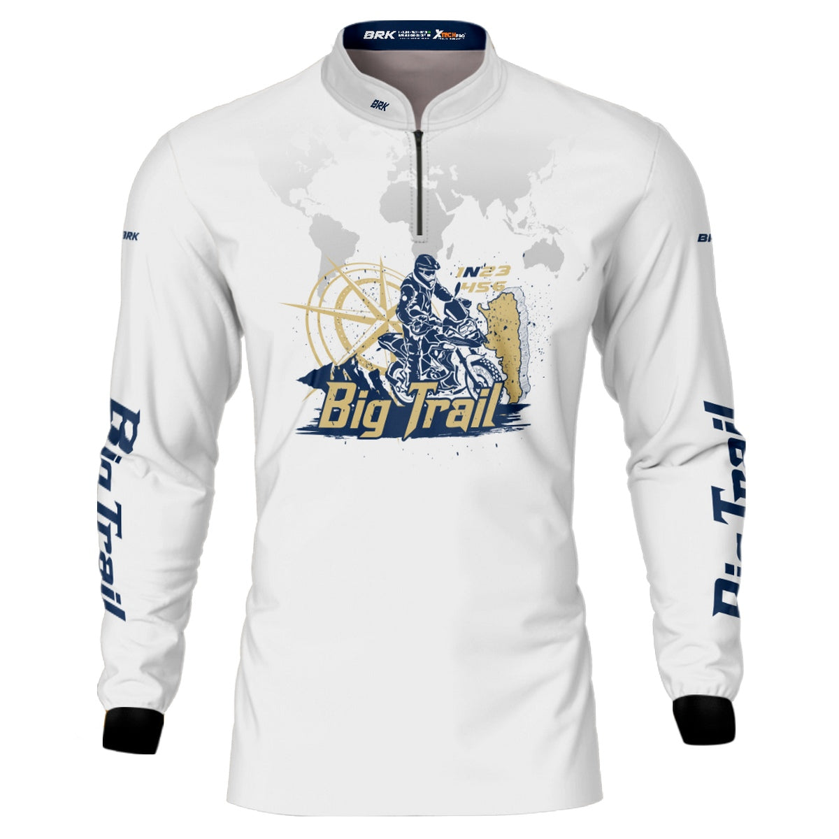 Camisa de Motociclismo Brk Big Trail Expedição Argentina com Proteção UV50+
