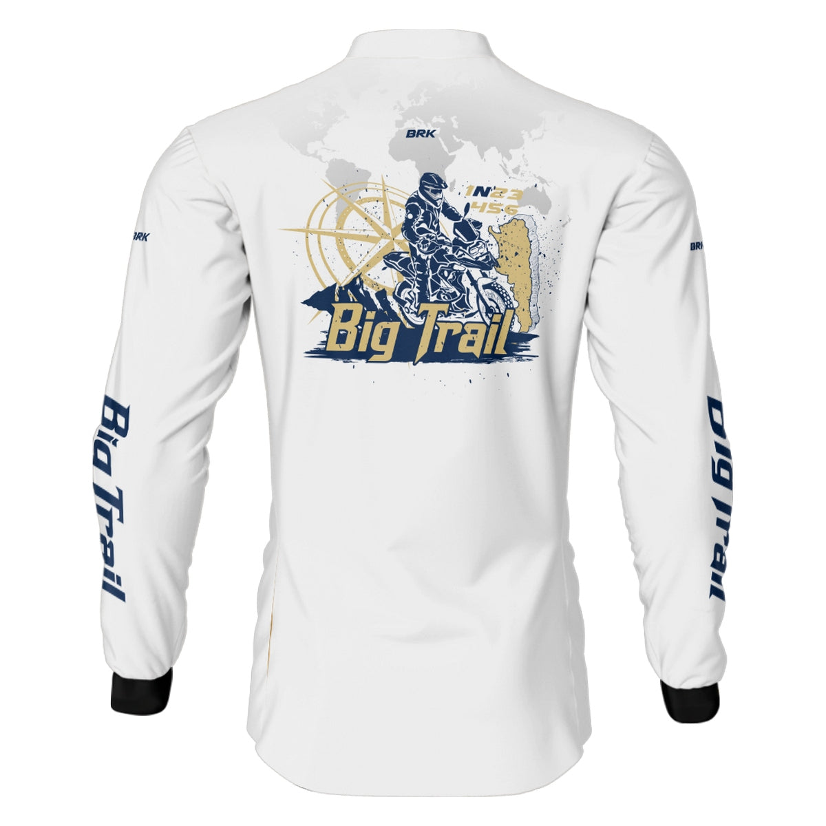 Camisa de Motociclismo Brk Big Trail Expedição Argentina com Proteção UV50+