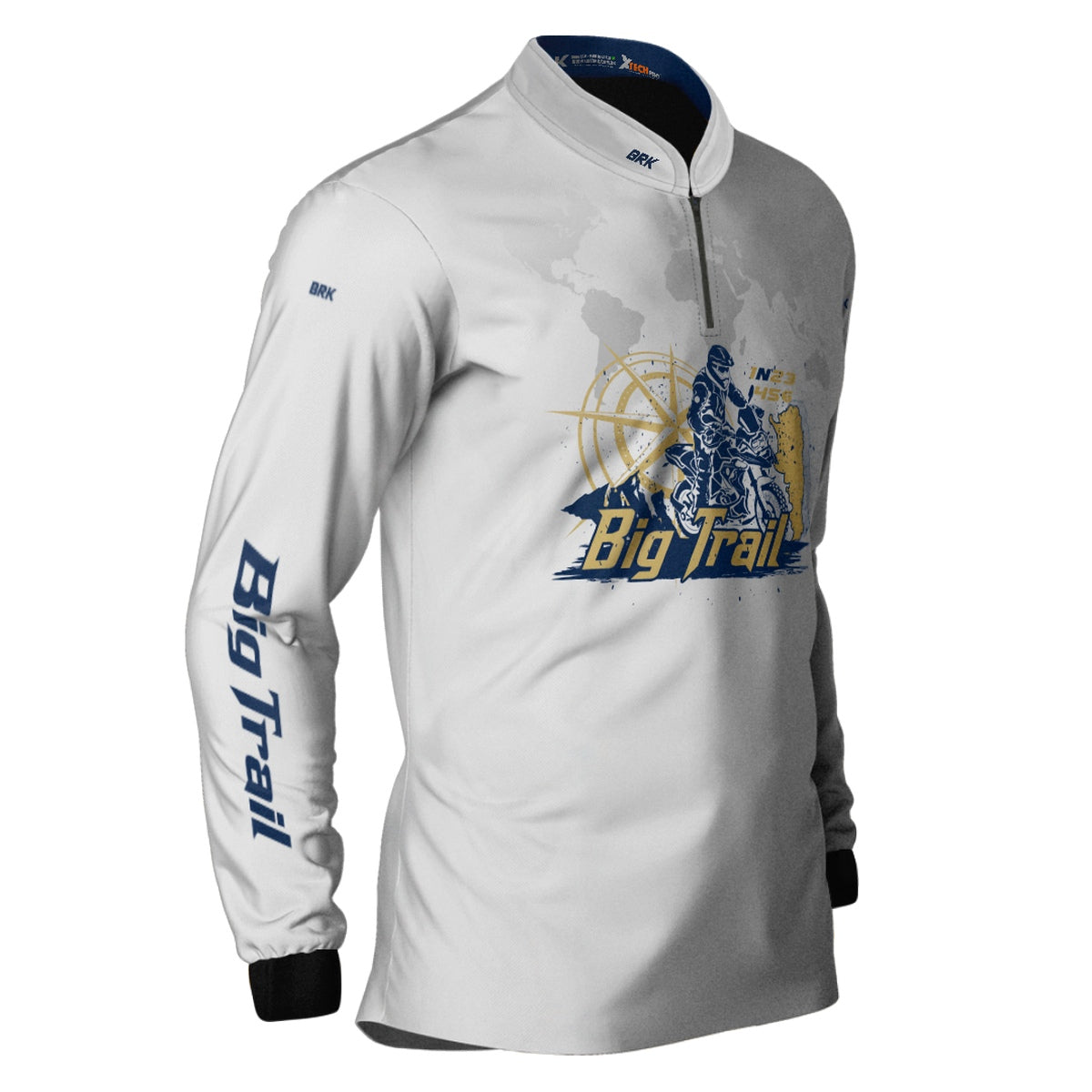 Camisa de Motociclismo Brk Big Trail Expedição Argentina com Proteção UV50+