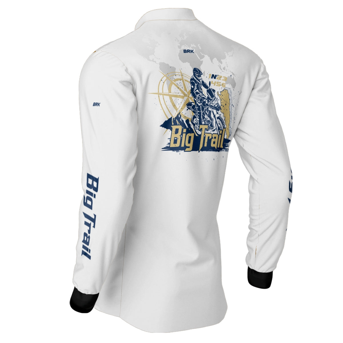 Camisa de Motociclismo Brk Big Trail Expedição Argentina com Proteção UV50+