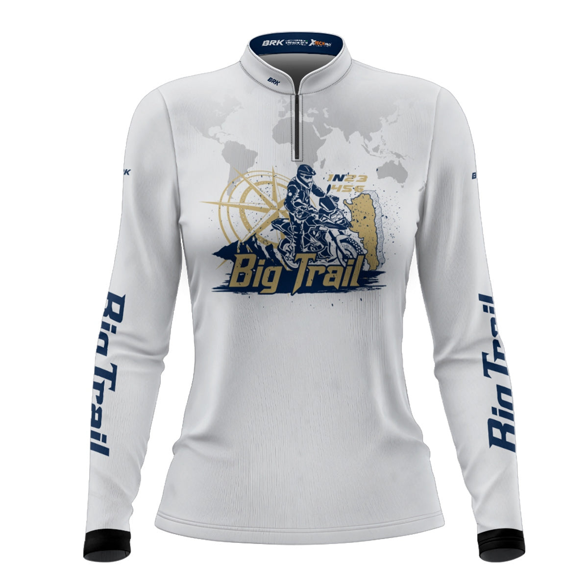 Camisa de Motociclismo Feminina Brk Big Trail Expedição Argentina com Proteção UV50+