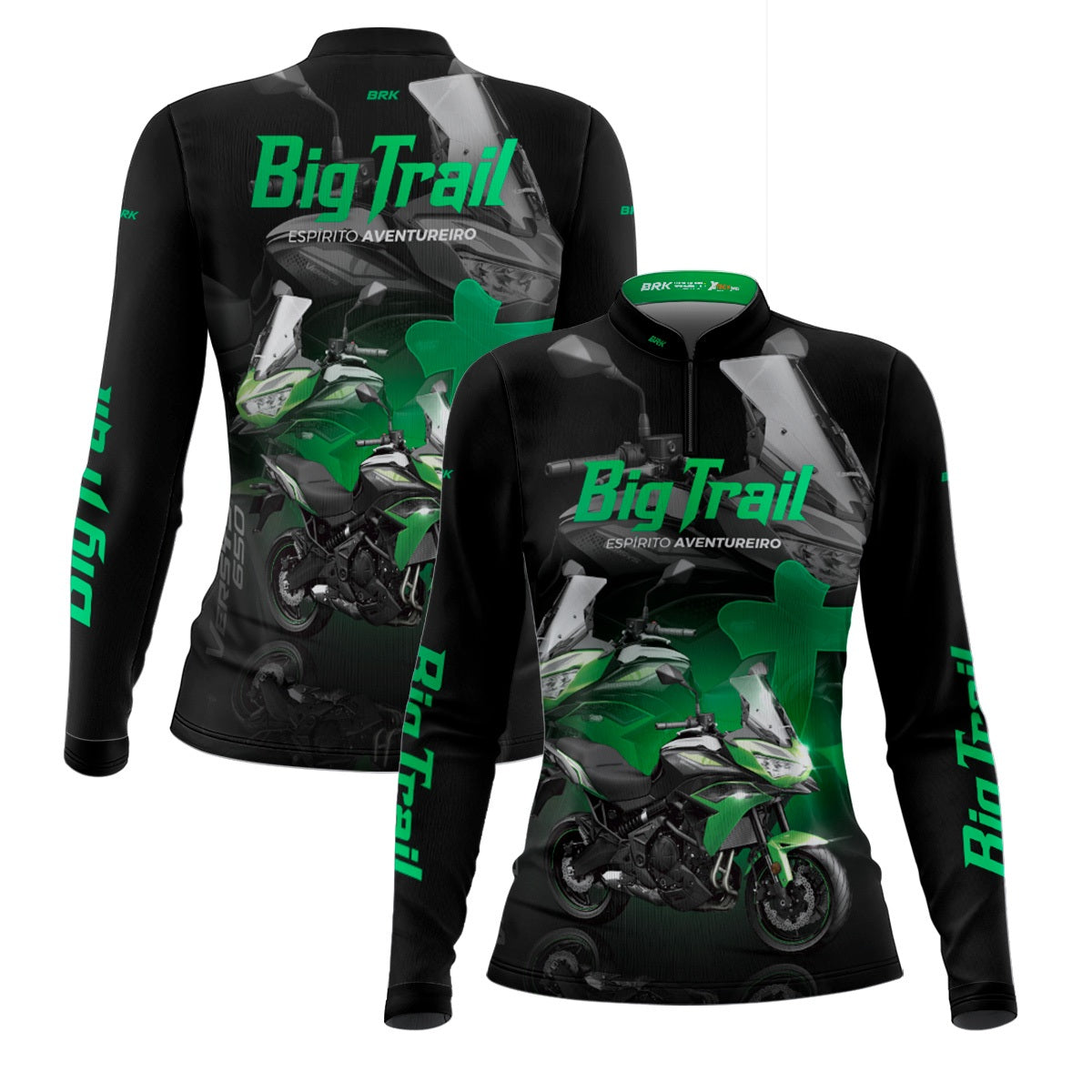 Camisa de Motociclismo Feminina Brk Versys 650 com Proteção Solar UV50+