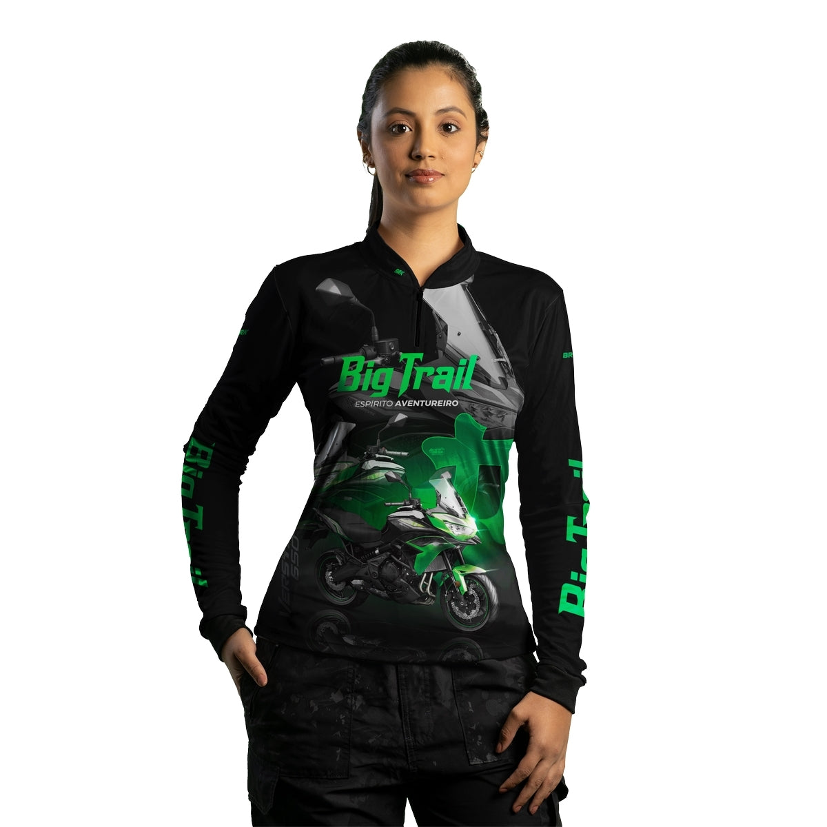 Camisa de Motociclismo Feminina Brk Versys 650 com Proteção Solar UV50+