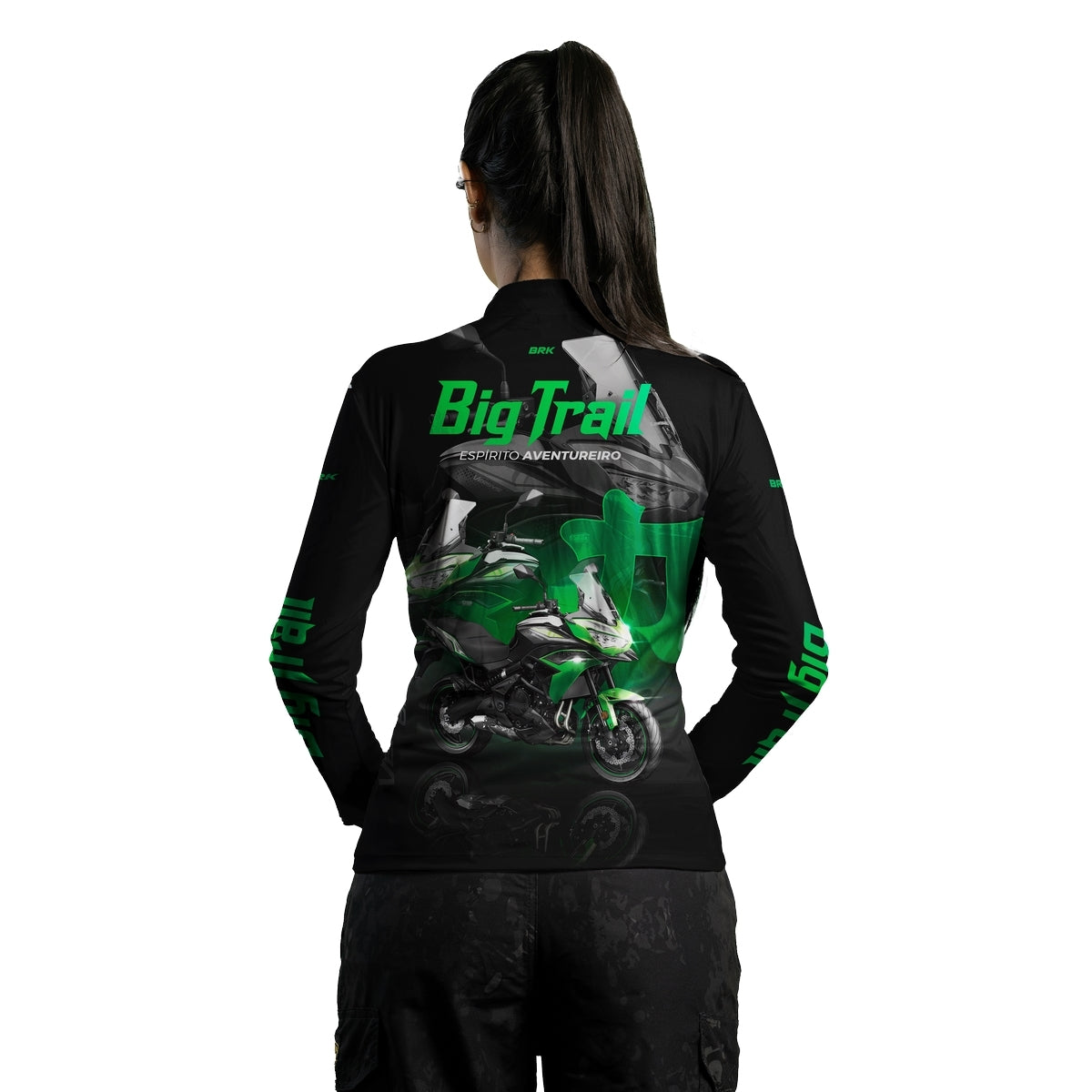 Camisa de Motociclismo Feminina Brk Versys 650 com Proteção Solar UV50+