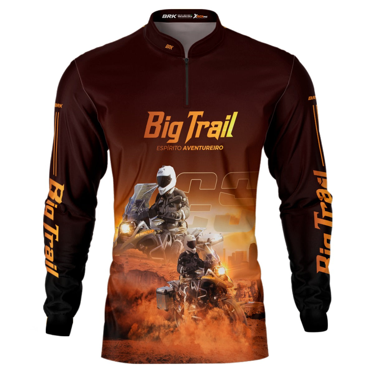 Camisa de Motociclismo Brk R 1200 GS Premium Vermelha com Proteção Solar UV50+