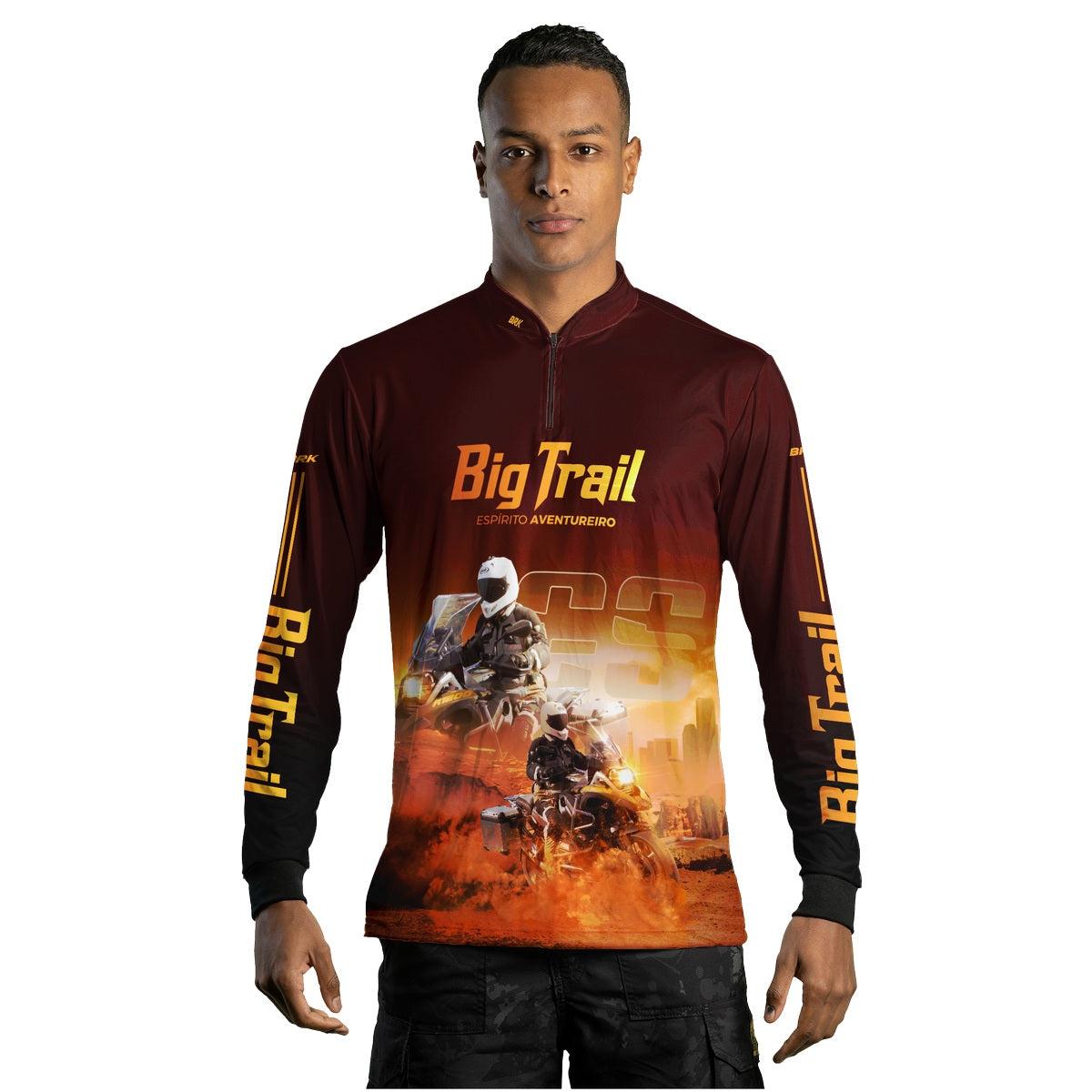Camisa de Motociclismo Brk R 1200 GS Premium Vermelha com Proteção Solar UV50+
