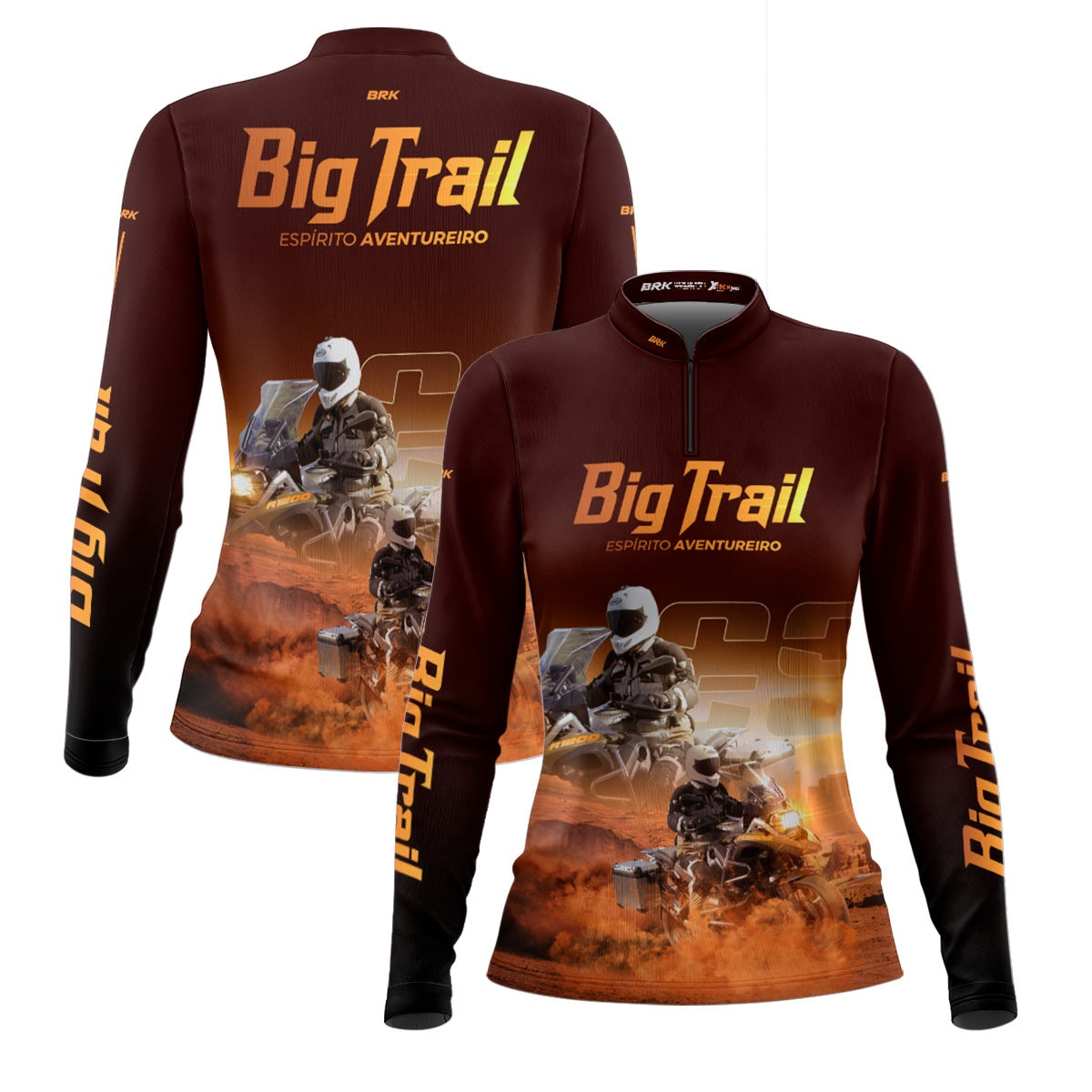 Camisa de Motociclismo Feminina Brk R 1200 GS Premium Vermelha com Proteção Solar UV50+