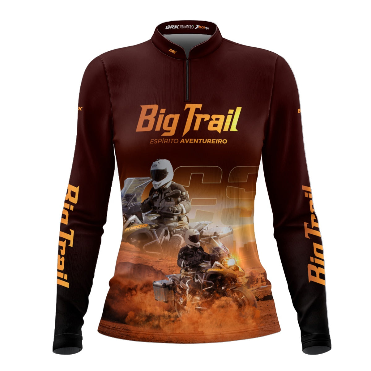 Camisa de Motociclismo Feminina Brk R 1200 GS Premium Vermelha com Proteção Solar UV50+