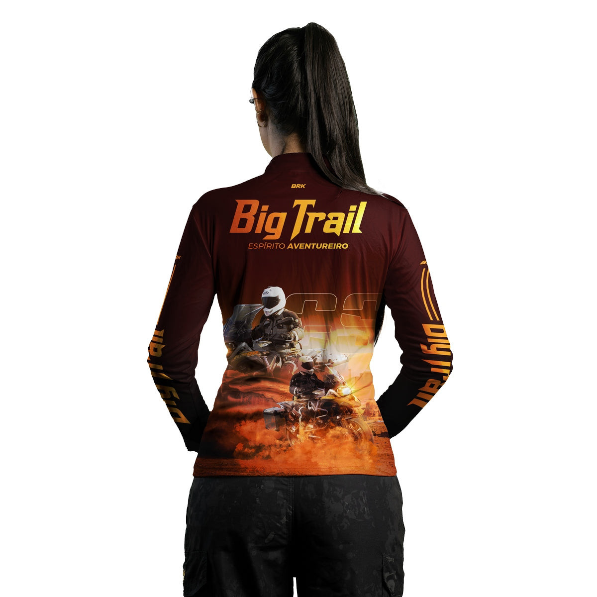 Camisa de Motociclismo Feminina Brk R 1200 GS Premium Vermelha com Proteção Solar UV50+