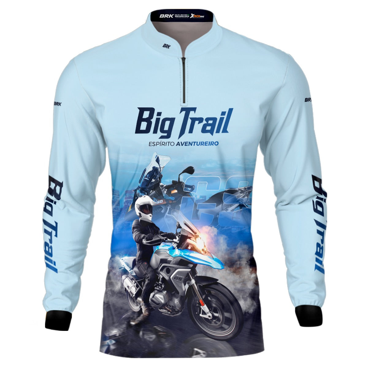 Camisa de Motociclismo Brk R 1250 GS Premium Branca com Proteção Solar UV50+