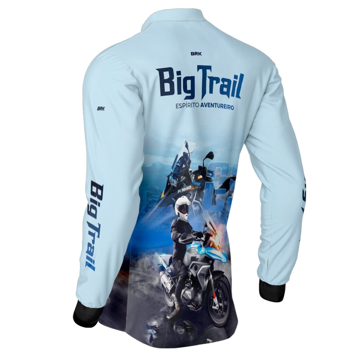 Camisa de Motociclismo Brk R 1250 GS Premium Branca com Proteção Solar UV50+