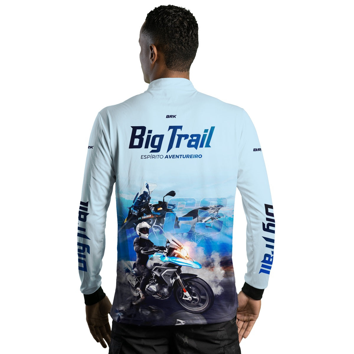 Camisa de Motociclismo Brk R 1250 GS Premium Branca com Proteção Solar UV50+