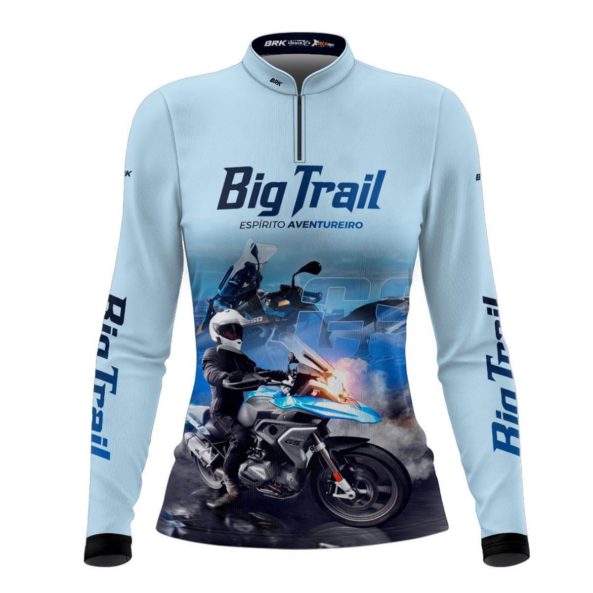 Camisa de Motociclismo Feminina Brk R 1250 GS Premium Branca com Proteção Solar UV50+